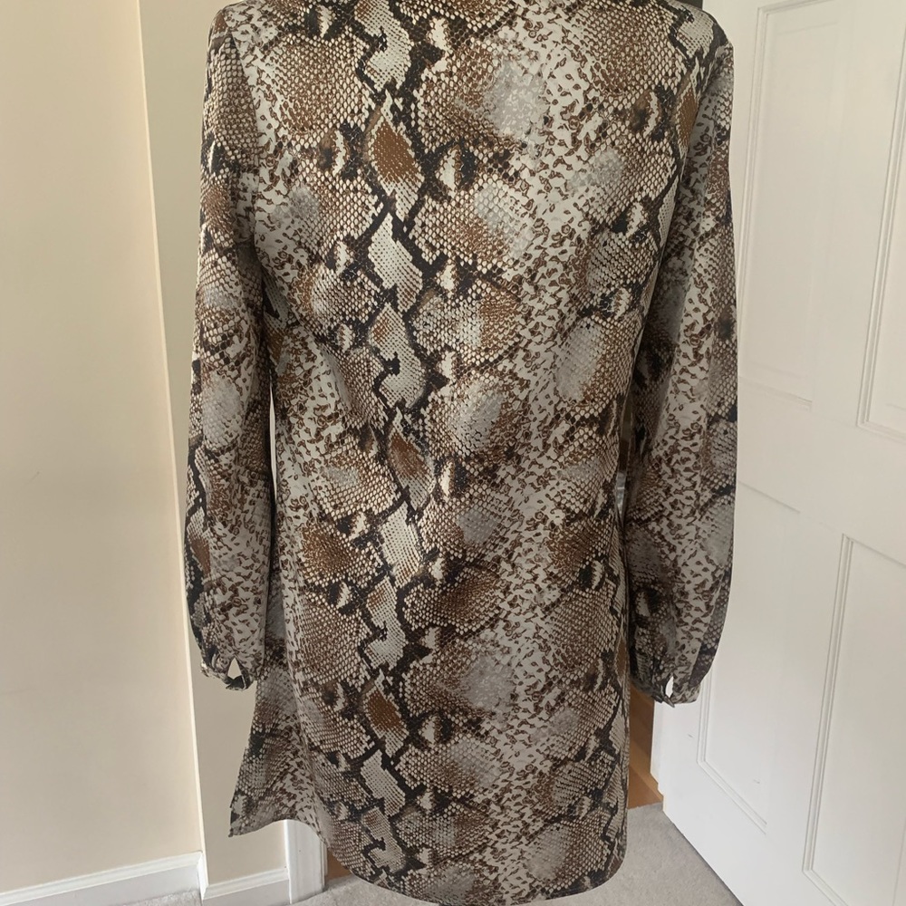 Silky Satin Python Print Dress - image 4